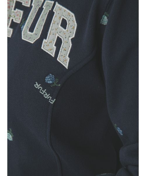 FURFUR(ファーファー)の「フラワー刺繍ジップアップフーディー(スウェット・レディース・アイボリー/グレー/ネイビー・F)」の16枚目の写真