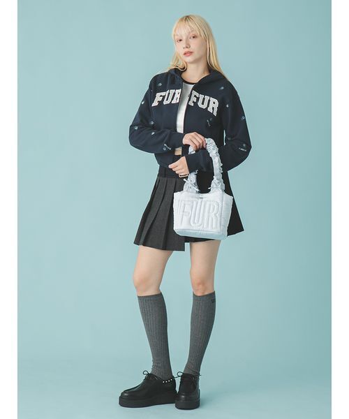 FURFUR(ファーファー)の「フラワー刺繍ジップアップフーディー(スウェット・レディース・アイボリー/グレー/ネイビー・F)」の19枚目の写真
