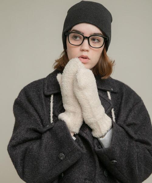 URBAN RESEARCH Sonny Label(アーバンリサーチサニーレーベル)の「ラメブークレーニットミトン(手袋・レディース・グレー/アイボリー/ネイビー・ONE)」の13枚目の写真