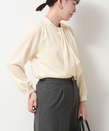 MICO COULIER | Pギャバジン ボウタイブラウス(シャツ/ブラウス)