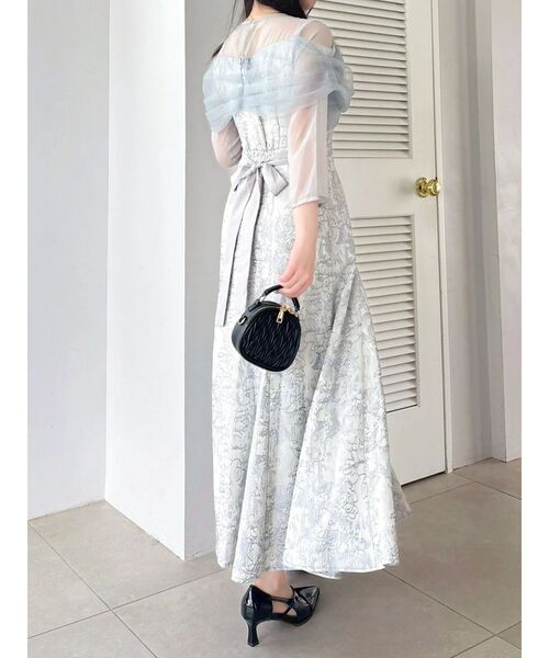 dazzlin（ダズリン）の「チュールベールジャカードドレス（ドレス・レディース・ピンク/ブルー/ブラック・SMALL/MEDIUM）」の4枚目の写真