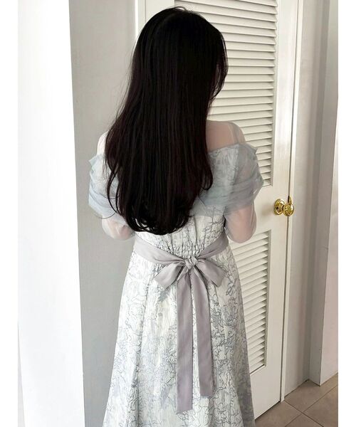 dazzlin（ダズリン）の「チュールベールジャカードドレス（ドレス・レディース・ピンク/ブルー/ブラック・SMALL/MEDIUM）」の6枚目の写真