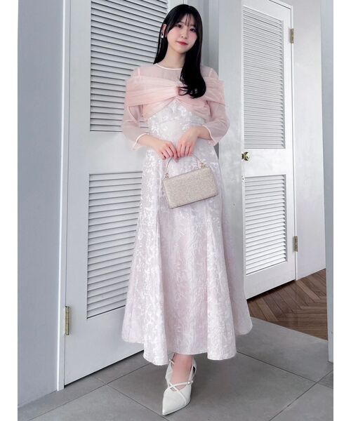 dazzlin（ダズリン）の「チュールベールジャカードドレス（ドレス・レディース・ピンク/ブルー/ブラック・SMALL/MEDIUM）」の13枚目の写真