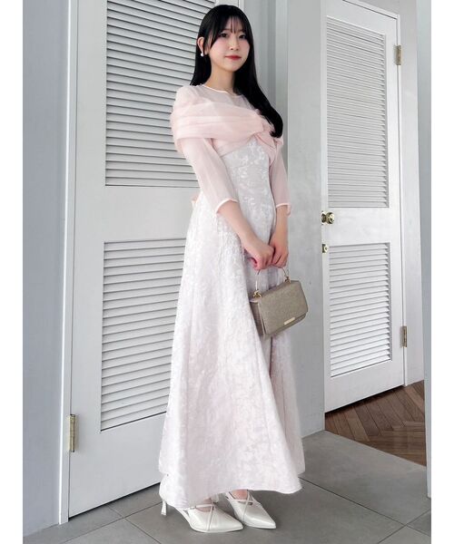 dazzlin（ダズリン）の「チュールベールジャカードドレス（ドレス・レディース・ピンク/ブルー/ブラック・SMALL/MEDIUM）」の14枚目の写真