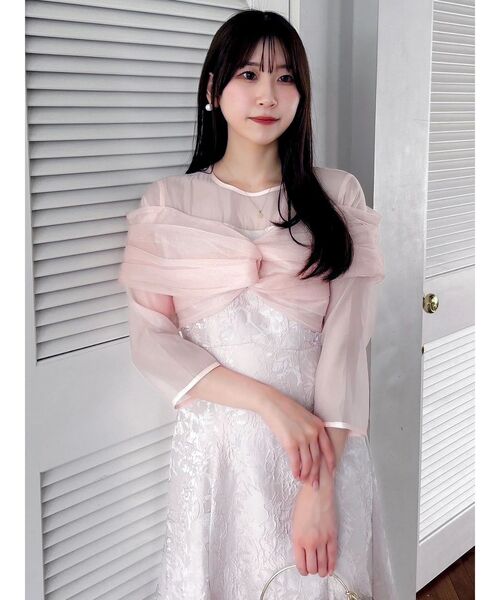 dazzlin（ダズリン）の「チュールベールジャカードドレス（ドレス・レディース・ピンク/ブルー/ブラック・SMALL/MEDIUM）」の18枚目の写真