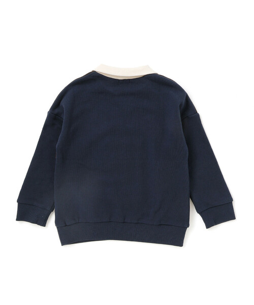 WASK（ワスク）の「ロゴ刺しゅう襟付きトレーナー(110~160cm)（スウェット・キッズ・グレー/ネイビー・130cm/140cm/150cm/160cm）」の6枚目の写真