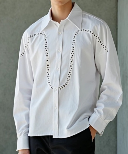 A'GEM/9 × .kom 『BENUSTA/ベヌスタ』Stud Line Design Shirt/スタッズ