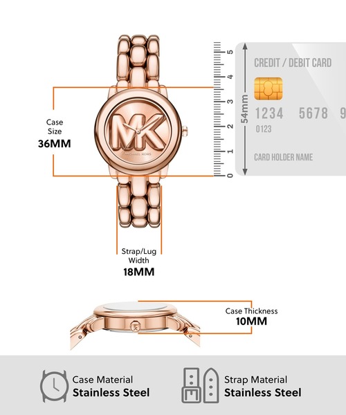 MICHAEL KORS(マイケルコース)の「マイケル・コース 腕時計 レディース アナログ ステンレス MK4962(アナログ腕時計・レディース・ピンクゴールド・FREE)」の5枚目の写真