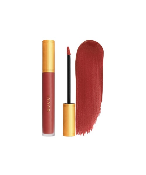 GUCCI beauty(グッチビューティ)の「グッチ ルージュ ア レーヴル リキッド マット(口紅/リップティント/グロス・レディース・203 ミルドレッド ローズウッド/208 ゼイ メット イン アルゼンティーナ/505 ジャネット ラスト/308 ルーシー ダーク オレンジ/509 グッチ ロッソ アンコーラ/315 メイ ピーチ/124 エミリー ブラウン/223 イサベルローズウッド/217 ヴァレリア ローズ・FREE)」の1枚目の写真
