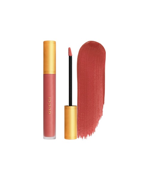 GUCCI beauty(グッチビューティ)の「グッチ ルージュ ア レーヴル リキッド マット(口紅/リップティント/グロス・レディース・203 ミルドレッド ローズウッド/208 ゼイ メット イン アルゼンティーナ/505 ジャネット ラスト/308 ルーシー ダーク オレンジ/509 グッチ ロッソ アンコーラ/315 メイ ピーチ/124 エミリー ブラウン/223 イサベルローズウッド/217 ヴァレリア ローズ・FREE)」の4枚目の写真
