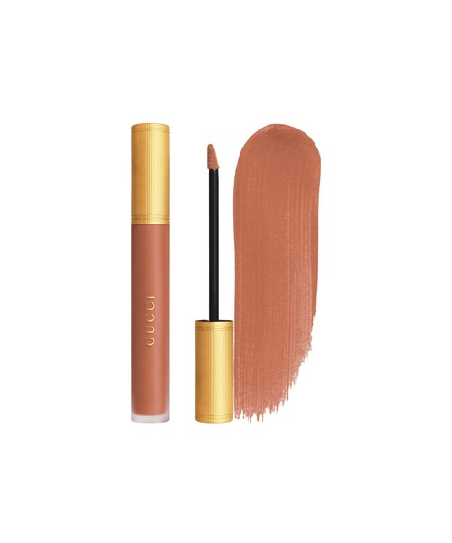 GUCCI beauty(グッチビューティ)の「グッチ ルージュ ア レーヴル リキッド マット(口紅/リップティント/グロス・レディース・203 ミルドレッド ローズウッド/208 ゼイ メット イン アルゼンティーナ/505 ジャネット ラスト/308 ルーシー ダーク オレンジ/509 グッチ ロッソ アンコーラ/315 メイ ピーチ/124 エミリー ブラウン/223 イサベルローズウッド/217 ヴァレリア ローズ・FREE)」の6枚目の写真