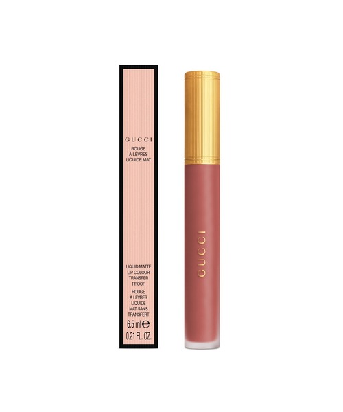 GUCCI beauty(グッチビューティ)の「グッチ ルージュ ア レーヴル リキッド マット(口紅/リップティント/グロス・レディース・203 ミルドレッド ローズウッド/208 ゼイ メット イン アルゼンティーナ/505 ジャネット ラスト/308 ルーシー ダーク オレンジ/509 グッチ ロッソ アンコーラ/315 メイ ピーチ/124 エミリー ブラウン/223 イサベルローズウッド/217 ヴァレリア ローズ・FREE)」の12枚目の写真