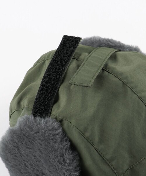 BRANSHES(ブランシェス)の「【あったか】ナイロン/フライトキャップ(キャップ・キッズ・ブラック/カーキオリーブ・54cm/52cm)」の7枚目の写真