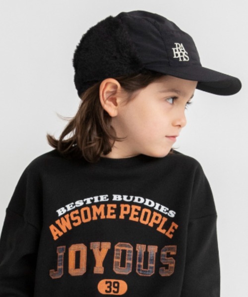 BRANSHES(ブランシェス)の「【あったか】ナイロン/フライトキャップ(キャップ・キッズ・ブラック/カーキオリーブ・54cm/52cm)」の11枚目の写真