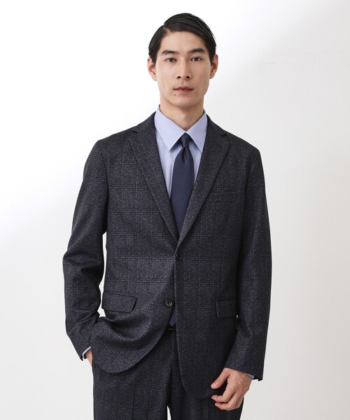 THE SHOP TK (ザ ショップ ティーケー )の「起毛TRジャージジャケット 【洗濯機OK/ストレッチ/セットアップ可】(テーラードジャケット・メンズ・ネイビー系1/ブルー系その他/ダークブラウン系1・02/03/04/01)」の3枚目の写真