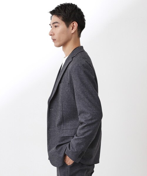 THE SHOP TK (ザ ショップ ティーケー )の「起毛TRジャージジャケット 【洗濯機OK/ストレッチ/セットアップ可】(テーラードジャケット・メンズ・ネイビー系1/ブルー系その他/ダークブラウン系1・02/03/04/01)」の4枚目の写真