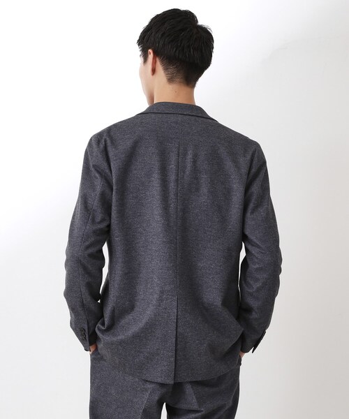 THE SHOP TK (ザ ショップ ティーケー )の「起毛TRジャージジャケット 【洗濯機OK/ストレッチ/セットアップ可】(テーラードジャケット・メンズ・ネイビー系1/ブルー系その他/ダークブラウン系1・02/03/04/01)」の5枚目の写真