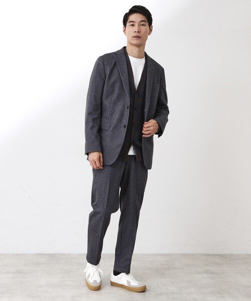 THE SHOP TK (ザ ショップ ティーケー )の「起毛TRジャージジャケット 【洗濯機OK/ストレッチ/セットアップ可】(テーラードジャケット・メンズ・ネイビー系1/ブルー系その他/ダークブラウン系1・02/03/04/01)」の6枚目の写真