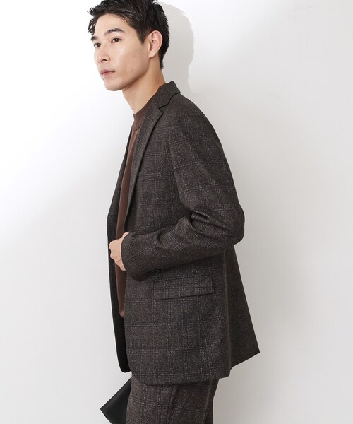 THE SHOP TK (ザ ショップ ティーケー )の「起毛TRジャージジャケット 【洗濯機OK/ストレッチ/セットアップ可】(テーラードジャケット・メンズ・ネイビー系1/ブルー系その他/ダークブラウン系1・02/03/04/01)」の8枚目の写真