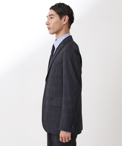 THE SHOP TK (ザ ショップ ティーケー )の「起毛TRジャージジャケット 【洗濯機OK/ストレッチ/セットアップ可】(テーラードジャケット・メンズ・ネイビー系1/ブルー系その他/ダークブラウン系1・02/03/04/01)」の12枚目の写真