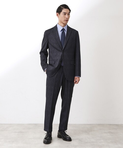 THE SHOP TK (ザ ショップ ティーケー )の「起毛TRジャージジャケット 【洗濯機OK/ストレッチ/セットアップ可】(テーラードジャケット・メンズ・ネイビー系1/ブルー系その他/ダークブラウン系1・02/03/04/01)」の14枚目の写真