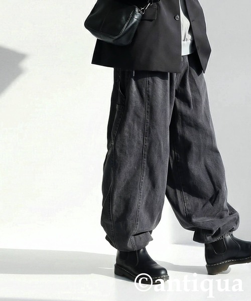 antiqua(アンティカ)の「デニム バルーンパンツ(デニムパンツ・レディース・グレー/ブルー・ONESIZE)」の9枚目の写真