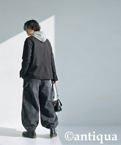 antiqua(アンティカ)の「デニム バルーンパンツ(デニムパンツ・レディース・グレー/ブルー・ONESIZE)」の10枚目の写真