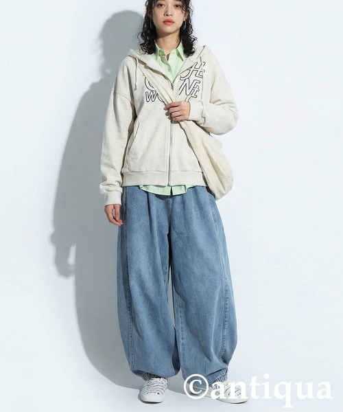 antiqua(アンティカ)の「デニム バルーンパンツ(デニムパンツ・レディース・グレー/ブルー・ONESIZE)」の14枚目の写真