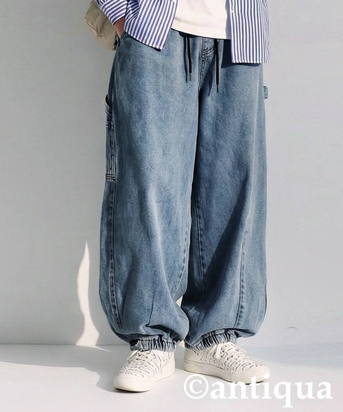 antiqua(アンティカ)の「デニム バルーンパンツ(デニムパンツ・レディース・グレー/ブルー・ONESIZE)」の15枚目の写真