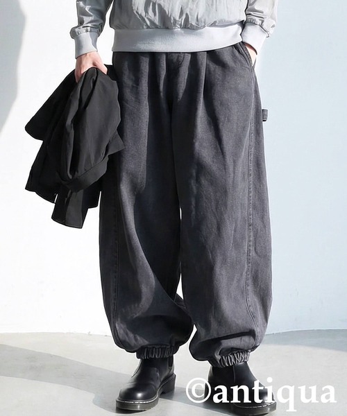 antiqua(アンティカ)の「デニム バルーンパンツ(デニムパンツ・レディース・グレー/ブルー・ONESIZE)」の7枚目の写真