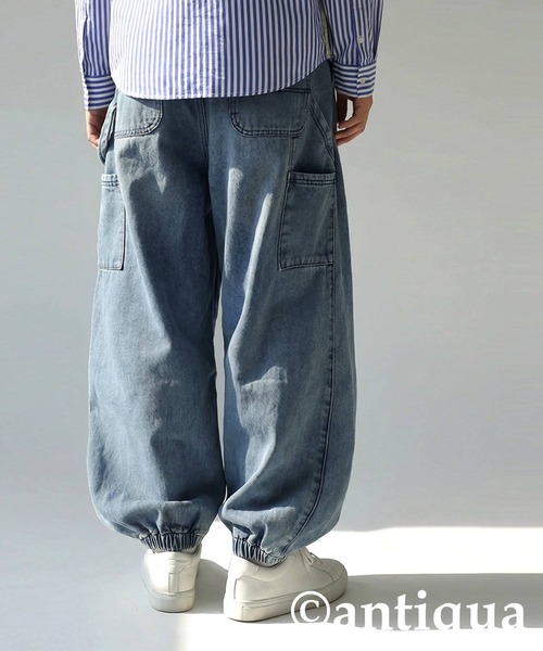antiqua(アンティカ)の「デニム バルーンパンツ(デニムパンツ・レディース・グレー/ブルー・ONESIZE)」の17枚目の写真