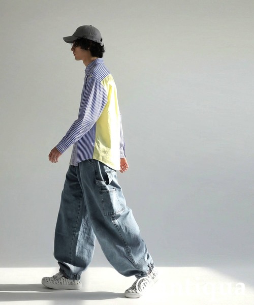 antiqua(アンティカ)の「デニム バルーンパンツ(デニムパンツ・レディース・グレー/ブルー・ONESIZE)」の18枚目の写真