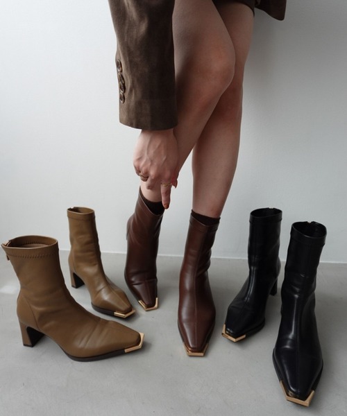 ORiental TRaffic by yuri（オリエンタルトラフィックバイユリ）の「ZOZOTOWN限定 新作 トゥキャップ モチーフ ヒールブーツ /51390（ブーツ・レディース・ベージュ/ブラック/ブラウン・LL/L/M/S）」の14枚目の写真