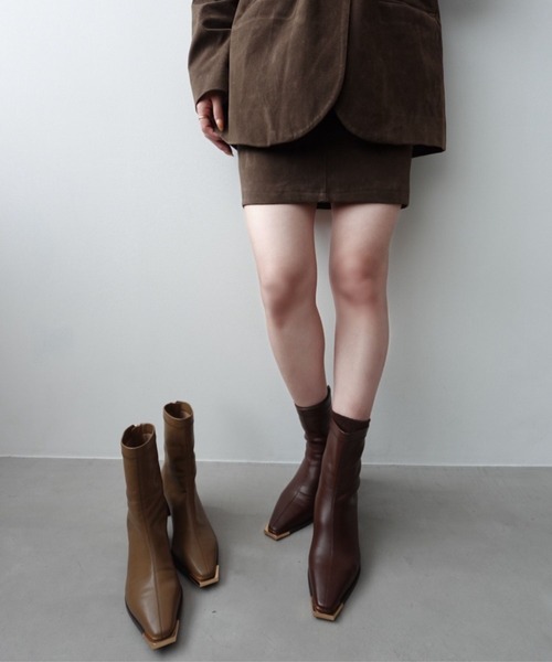 ORiental TRaffic by yuri（オリエンタルトラフィックバイユリ）の「ZOZOTOWN限定 新作 トゥキャップ モチーフ ヒールブーツ /51390（ブーツ・レディース・ベージュ/ブラック/ブラウン・LL/L/M/S）」の12枚目の写真