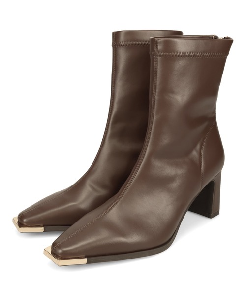 ZOZOTOWN限定 新作 トゥキャップ モチーフ ヒールブーツ /51390