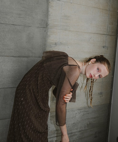 et.UNiVER(エトユニベール)の「Shooting star dress(ドレス・レディース・チャコール/ブラウン/ブラック・MEDIUM/SMALL/LARGE)」の3枚目の写真
