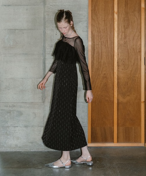 et.UNiVER(エトユニベール)の「Shooting star dress(ドレス・レディース・チャコール/ブラウン/ブラック・MEDIUM/SMALL/LARGE)」の1枚目の写真