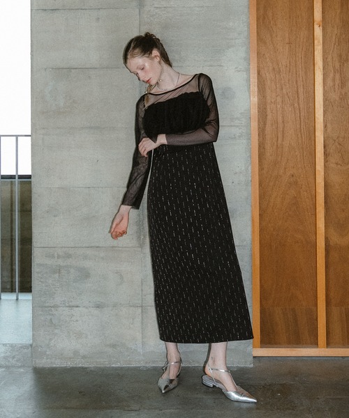 et.UNiVER(エトユニベール)の「Shooting star dress(ドレス・レディース・チャコール/ブラウン/ブラック・MEDIUM/SMALL/LARGE)」の5枚目の写真