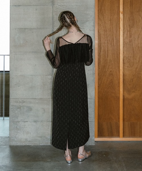 et.UNiVER(エトユニベール)の「Shooting star dress(ドレス・レディース・チャコール/ブラウン/ブラック・MEDIUM/SMALL/LARGE)」の6枚目の写真