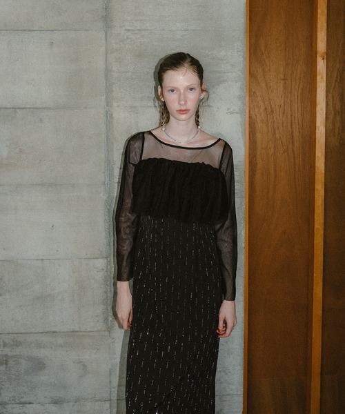 et.UNiVER(エトユニベール)の「Shooting star dress(ドレス・レディース・チャコール/ブラウン/ブラック・MEDIUM/SMALL/LARGE)」の9枚目の写真
