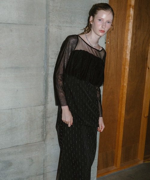 et.UNiVER(エトユニベール)の「Shooting star dress(ドレス・レディース・チャコール/ブラウン/ブラック・MEDIUM/SMALL/LARGE)」の13枚目の写真