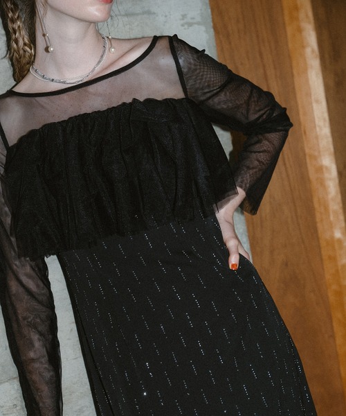 et.UNiVER(エトユニベール)の「Shooting star dress(ドレス・レディース・チャコール/ブラウン/ブラック・MEDIUM/SMALL/LARGE)」の15枚目の写真