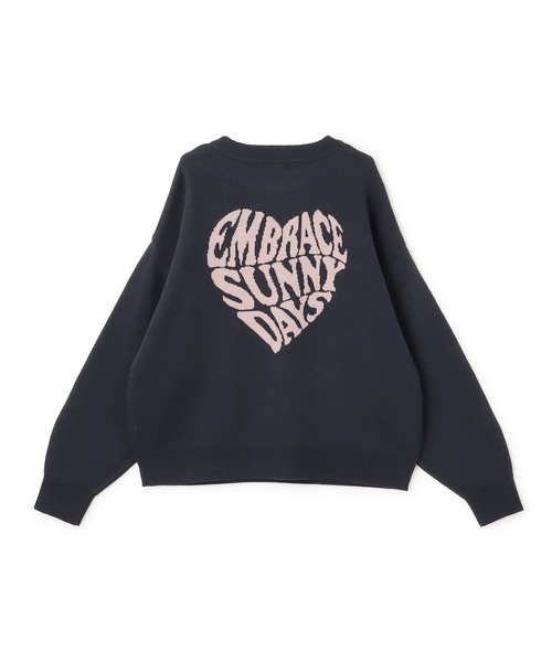 LOVETOXIC（ラブトキシック）の「【GOODPRICE】バックハートニットプルオーバー（ニット/セーター・キッズ・ネイビー/トップグレー/アイボリー/ブラック・M:150cm/S:140cm/L:160cm/130cm）」の11枚目の写真