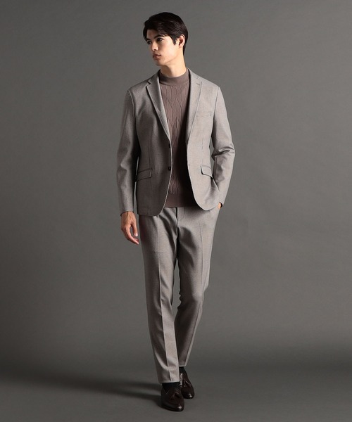 MONSIEUR NICOLE（ムッシュニコル）の「【ex/tra】ジオメトリックプリーツ クルーネックニット（ニット/セーター・メンズ・ベージュ/ブラック/グレー・LARGE/MEDIUM/X-LARGE）」の4枚目の写真