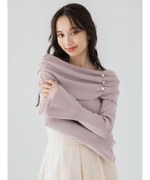 dazzlin | オフショルライクギャザーニット(ニット/セーター)