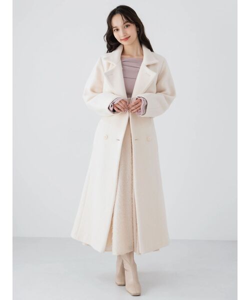 dazzlin（ダズリン）の「オフショルライクギャザーニット（ニット/セーター・レディース・ブラック/オフホワイト/ピンク/ボルドー・FREE）」の9枚目の写真