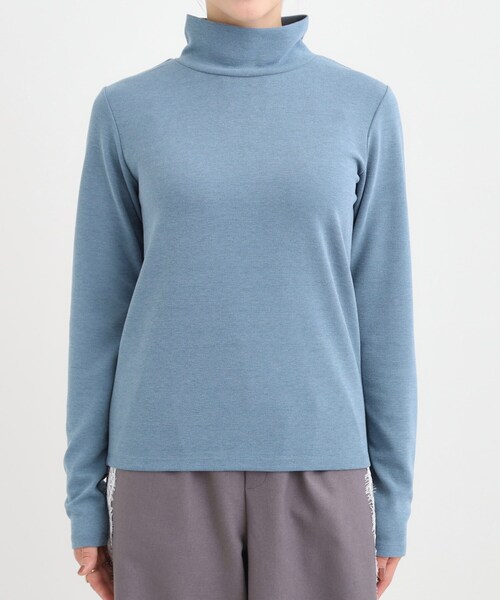 Cutie Blonde（キューティーブロンド）の「ラメスムースハイネックインナー（Tシャツ/カットソー・レディース・ダークブラウン/ブラック/アイボリー/ブルー・04/03/02/01）」の21枚目の写真