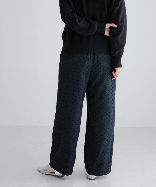 URBAN RESEARCH Sonny Label（アーバンリサーチサニーレーベル）の「『WEB限定』フロッキードットイージーパンツ（その他パンツ・レディース・ブラック/ネイビー・36/38）」の5枚目の写真