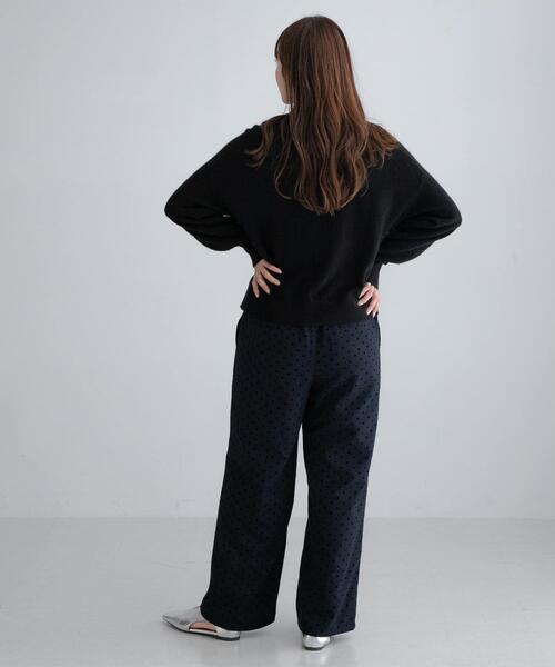 URBAN RESEARCH Sonny Label（アーバンリサーチサニーレーベル）の「『WEB限定』フロッキードットイージーパンツ（その他パンツ・レディース・ブラック/ネイビー・36/38）」の8枚目の写真