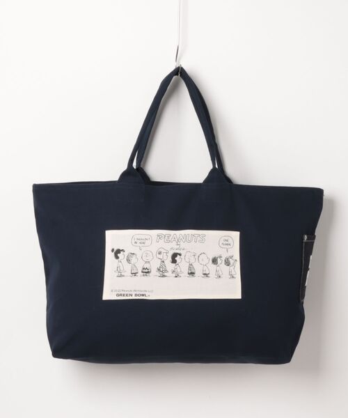SNOOPY×OLD BETTY'S(スヌーピーカケルオールドベティーズ)の「スヌーピー【SNOOPY】Canvas Zip Tote Bag (FAMILY柄)(トートバッグ・レディース・ブラック/ネイビー/オリーブ・FREE)」の11枚目の写真